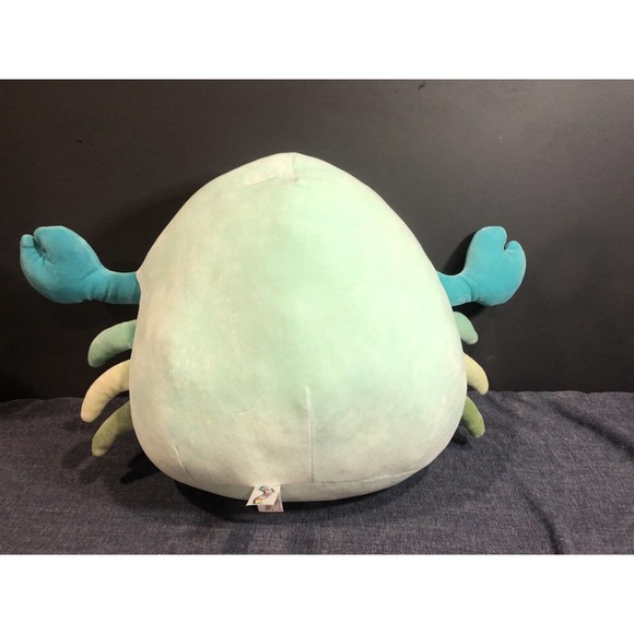 NWT Alex Xandra 14” Squishmallow Blue with Green Crab white belly Kellytoy - Picture 2 of 8